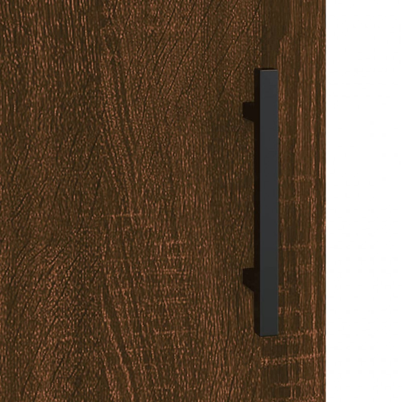 Witrynka, brązowy dąb, 69,5x34x180 cm, materiał drewnopochodny