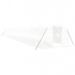 Szklarnia ze stalową ramą, biała, 60 m², 20x3x2 m