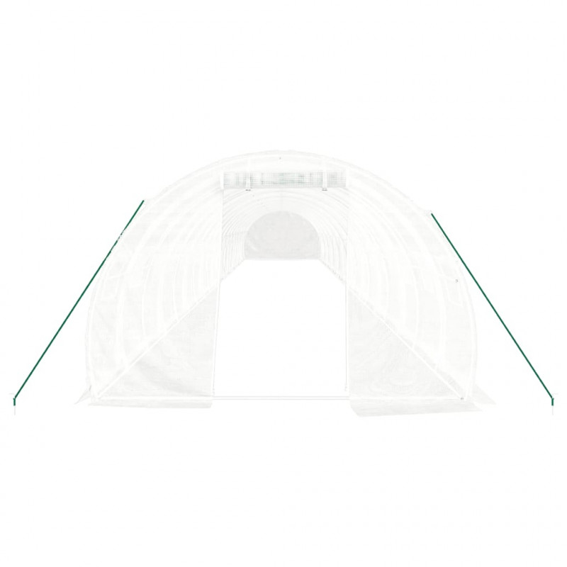 Szklarnia ze stalową ramą, biała, 60 m², 20x3x2 m