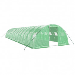 Szklarnia ze stalową ramą, zielona, 56 m², 14x4x2 m