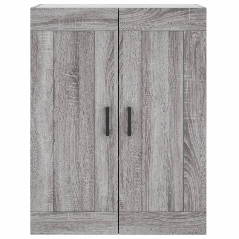 Witrynka szary dąb sonoma 69,5x34x180cm materiał drewnopochodny