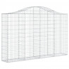 Kosze gabionowe, 4 szt, 200x30x120/140 cm, galwanizowane żelazo