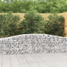Kosze gabionowe, 7 szt, 400x50x60/80 cm, galwanizowane żelazo