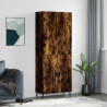 Witrynka przydymiony dąb 69,5x34x180 cm materiał drewnopochodny