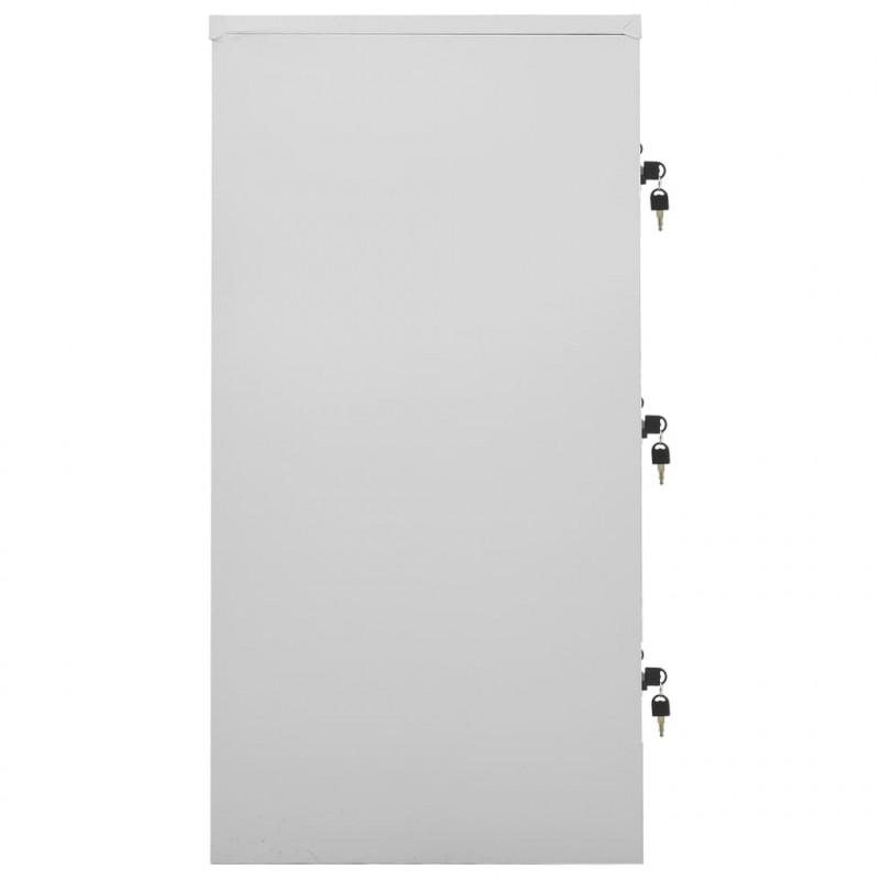 Szafki zamykane, 5 szt., jasnoszaro-zielone, 90x45x92,5 cm