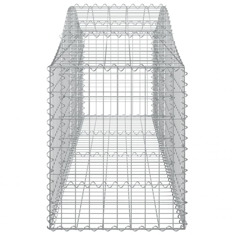 Kosze gabionowe, 10 szt, 200x50x60/80 cm, galwanizowane żelazo