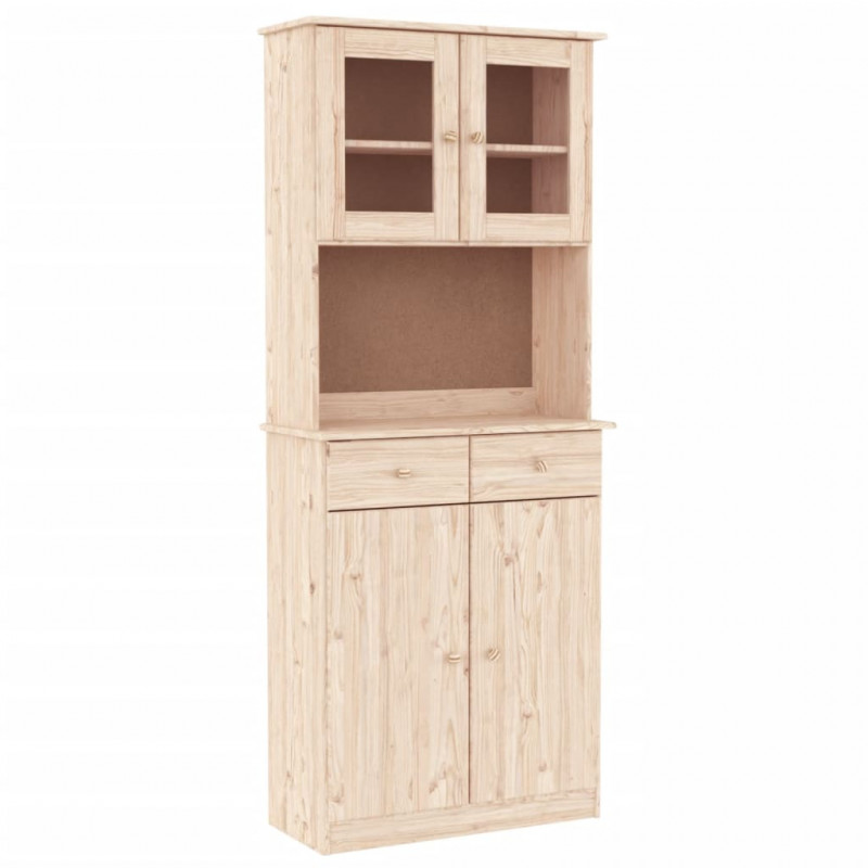 Kredens ALTA, 77x35x188 cm, lite drewno sosnowe