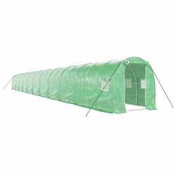 Szklarnia ze stalową ramą, zielona, 44 m², 22x2x2 m