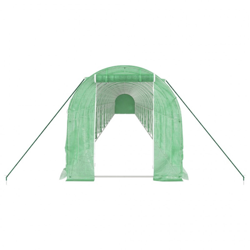 Szklarnia ze stalową ramą, zielona, 44 m², 22x2x2 m