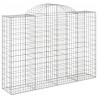 Kosze gabionowe, 3 szt, 200x50x140/160 cm, galwanizowane żelazo