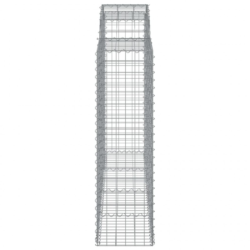 Kosze gabionowe, 3 szt, 200x50x140/160 cm, galwanizowane żelazo
