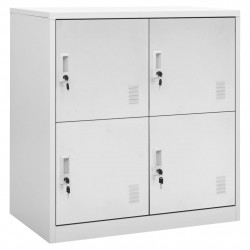 Szafki zamykane, 5 szt., jasnoszare, 90x45x92,5 cm, stalowe