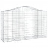 Kosze gabionowe, 8 szt, 200x50x120/140 cm, galwanizowane żelazo