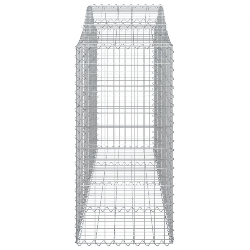 Kosze gabionowe, 8 szt, 200x50x120/140 cm, galwanizowane żelazo