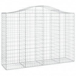 Kosze gabionowe, 6 szt, 200x50x140/160 cm, galwanizowane żelazo