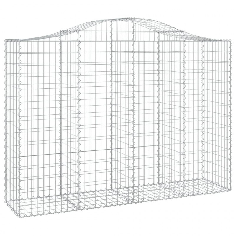 Kosze gabionowe, 6 szt, 200x50x140/160 cm, galwanizowane żelazo