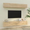 Szafki ścienne TV, 4 szt., dąb sonoma, 100x30x30 cm