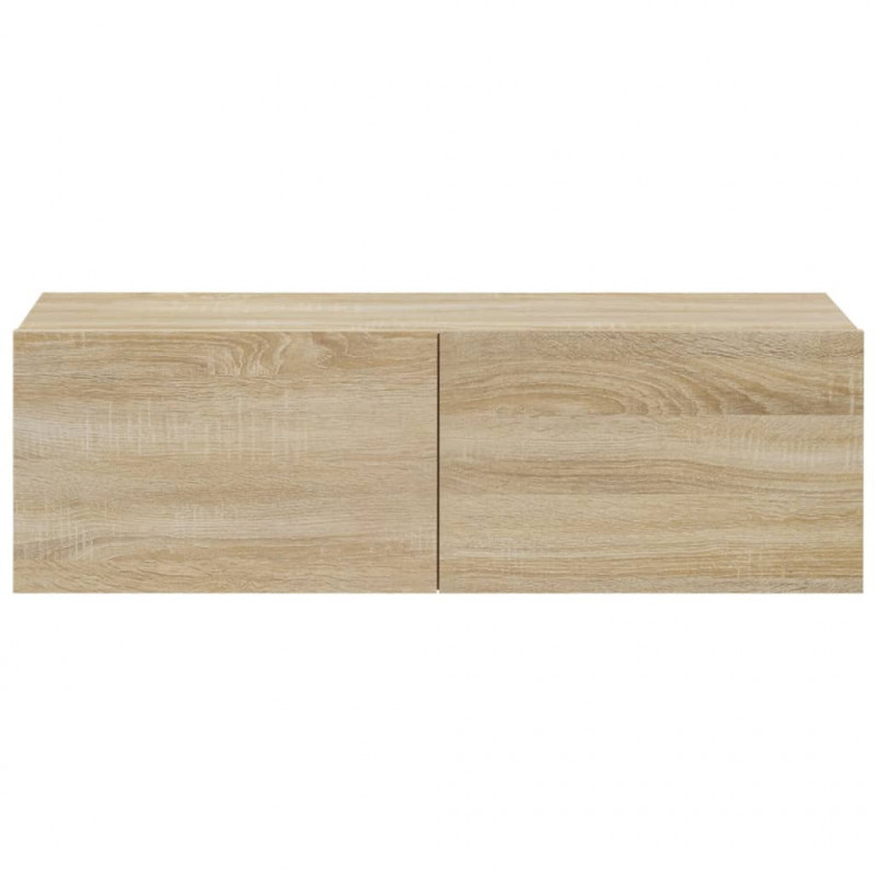 Szafki ścienne TV, 4 szt., dąb sonoma, 100x30x30 cm
