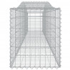 Kosze gabionowe, 9 szt, 400x50x60/80 cm, galwanizowane żelazo