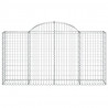 Kosze gabionowe, 10 szt, 200x50x100/120cm, galwanizowane żelazo