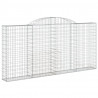 Kosze gabionowe, 2 szt, 300x30x140/160 cm, galwanizowane żelazo
