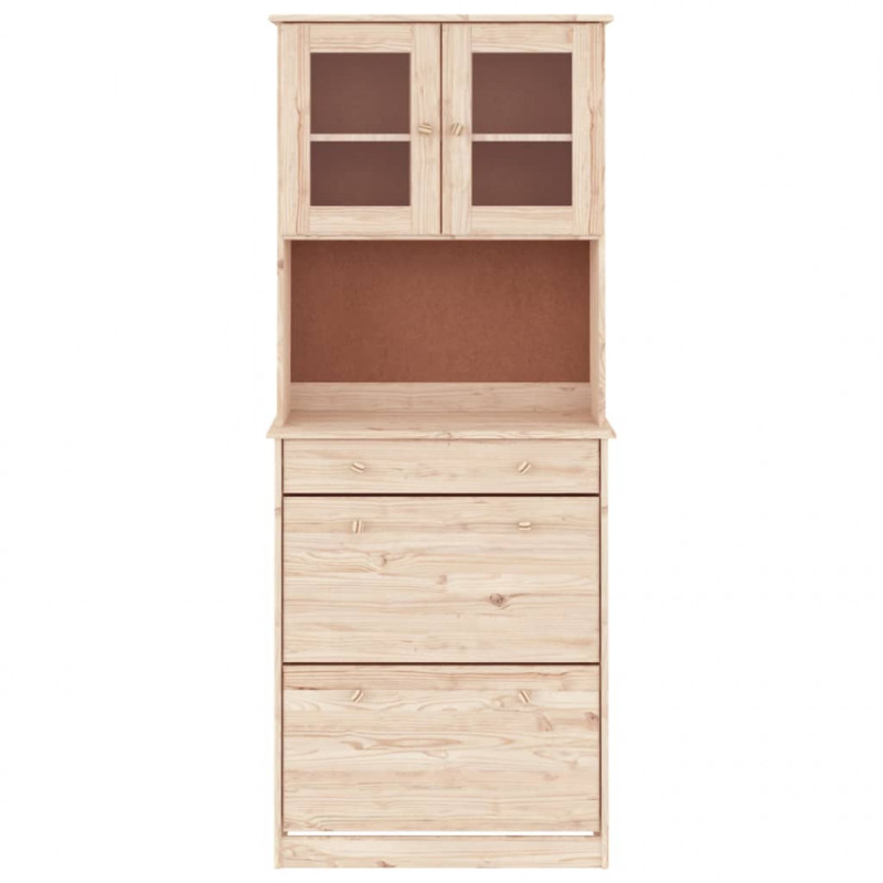 Kredens ALTA, 77x35x188 cm, lite drewno sosnowe