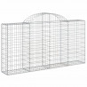 Kosze gabionowe, 7 szt, 200x30x100/120 cm, galwanizowane żelazo