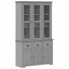 Kredens BODO, szary, 115,5x43x200,5 cm, lite drewno sosnowe