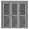 Kredens BODO, szary, 115,5x43x200,5 cm, lite drewno sosnowe