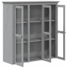 Kredens BODO, szary, 115,5x43x200,5 cm, lite drewno sosnowe