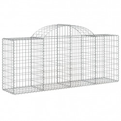 Kosze gabionowe, 12 szt, 200x50x80/100 cm, galwanizowane żelazo