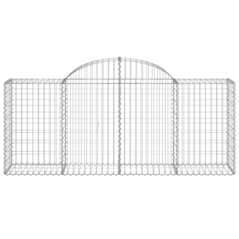 Kosze gabionowe, 12 szt, 200x50x80/100 cm, galwanizowane żelazo