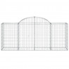 Kosze gabionowe, 12 szt, 200x50x80/100 cm, galwanizowane żelazo