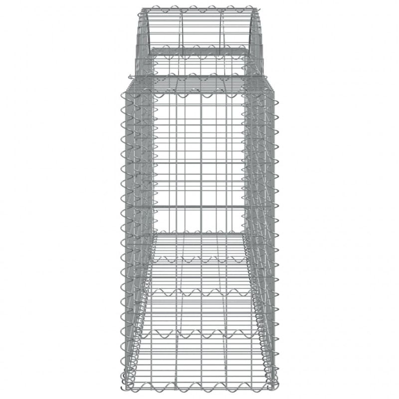 Kosze gabionowe, 12 szt, 200x50x80/100 cm, galwanizowane żelazo
