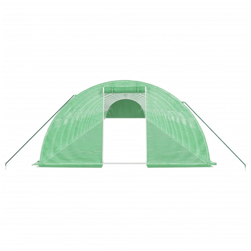 Szklarnia ze stalową ramą, zielona, 88 m², 22x4x2 m