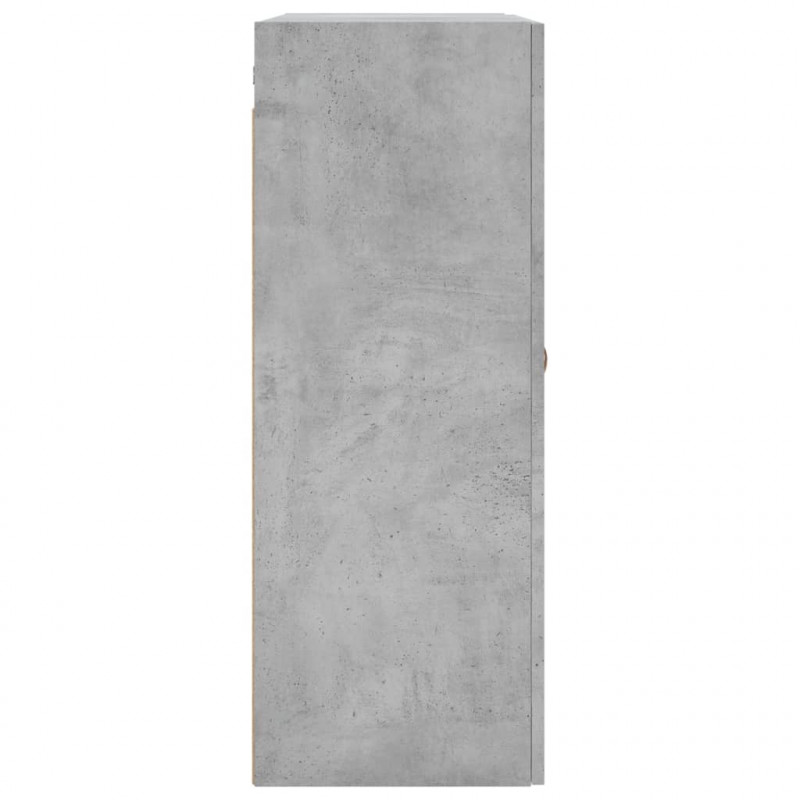 Szafki wiszące, szarość betonu, 2 szt., 69,5x34x90 cm