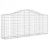 Kosze gabionowe, 20 szt, 200x30x80/100 cm, galwanizowane żelazo
