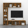 3-cz. regał na książki/pod TV, przydymiony dąb, 180x30x180 cm
