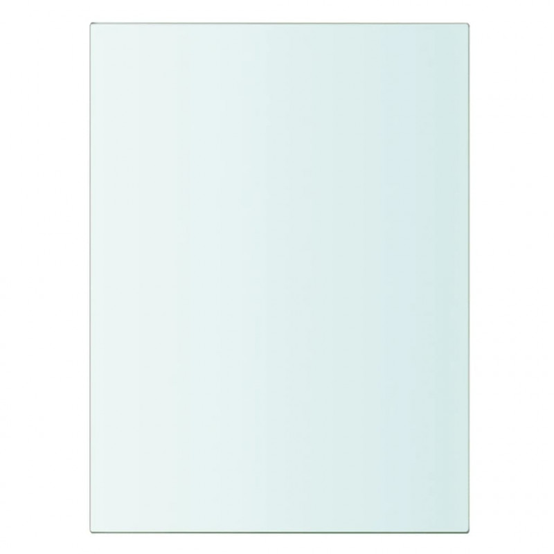 Półki, 2 szt., szklany, przezroczysty panel, 20 x 15 cm