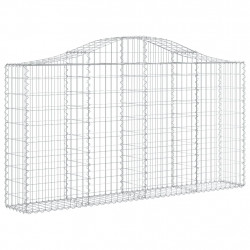 Kosze gabionowe, 20 szt, 200x30x100/120cm, galwanizowane żelazo