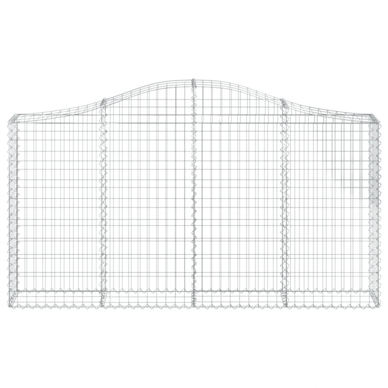 Kosze gabionowe, 20 szt, 200x30x100/120cm, galwanizowane żelazo