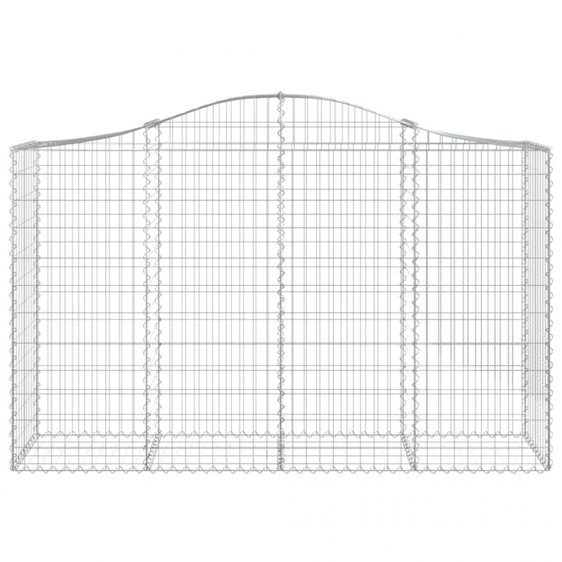 Kosze gabionowe, 12 szt, 200x50x120/140cm, galwanizowane żelazo