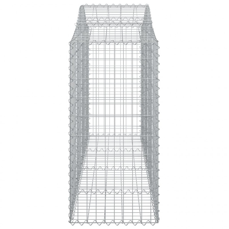 Kosze gabionowe, 12 szt, 200x50x120/140cm, galwanizowane żelazo