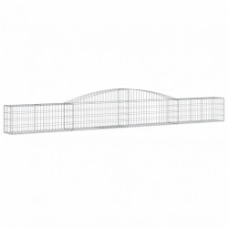 Kosze gabionowe, 2 szt, 400x30x40/60 cm, galwanizowane żelazo