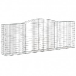 Kosze gabionowe, 3 szt, 400x50x140/160 cm, galwanizowane żelazo