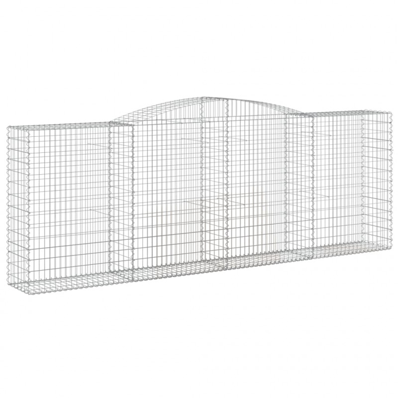Kosze gabionowe, 3 szt, 400x50x140/160 cm, galwanizowane żelazo