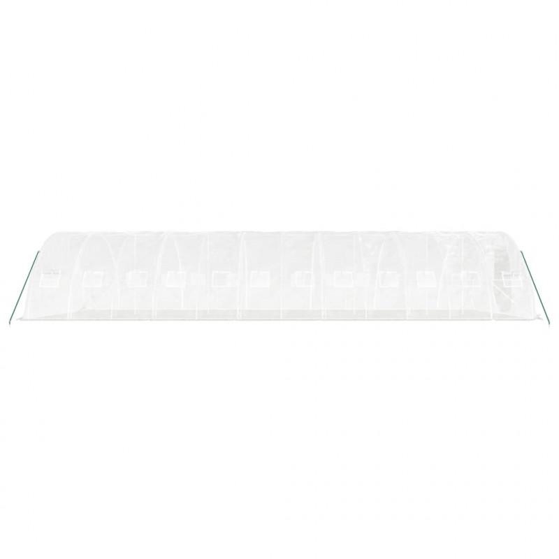 Szklarnia ze stalową ramą, biała, 60 m², 12x5x2,3 m
