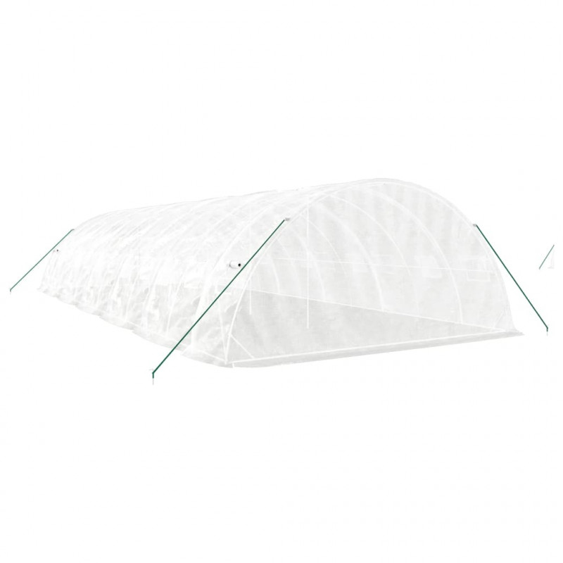 Szklarnia ze stalową ramą, biała, 60 m², 12x5x2,3 m