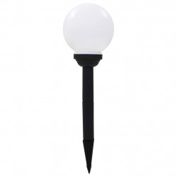Lampy solarne do ogrodu, 6 szt., LED, kuliste, 20 cm, RGB