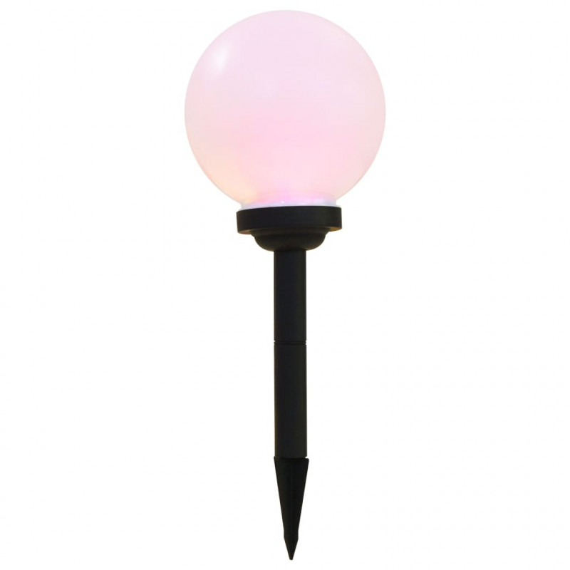 Lampy solarne do ogrodu, 6 szt., LED, kuliste, 20 cm, RGB